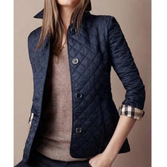 Sophie | Dames Gewatteerde Blazer-Jasje Ruitpatroon Knoopsluiting