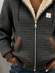 Sara | Dames Gewatteerde Fleece Gevoerde Rits Hoodie Jacket