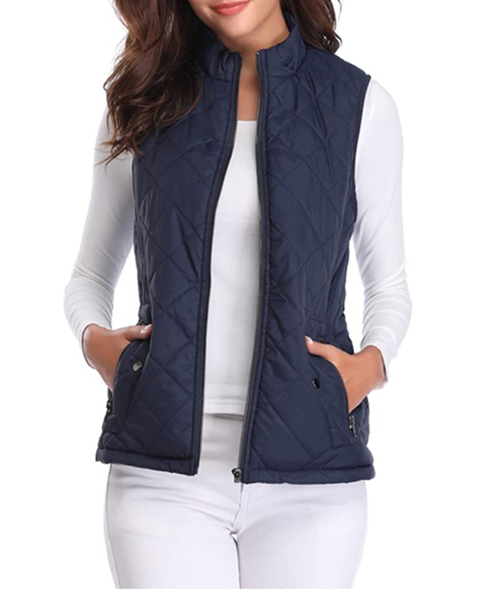 Anna | Dames Gewatteerde Puffer Vest Mouwloze Ritssluiting Lichtgewicht