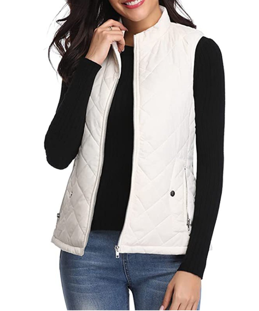 Anna | Dames Gewatteerde Puffer Vest Mouwloze Ritssluiting Lichtgewicht