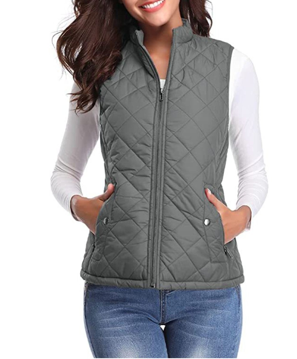Anna | Dames Gewatteerde Puffer Vest Mouwloze Ritssluiting Lichtgewicht