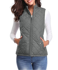 Anna | Dames Gewatteerde Puffer Vest Mouwloze Ritssluiting Lichtgewicht