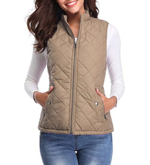 Anna | Dames Gewatteerde Puffer Vest Mouwloze Ritssluiting Lichtgewicht
