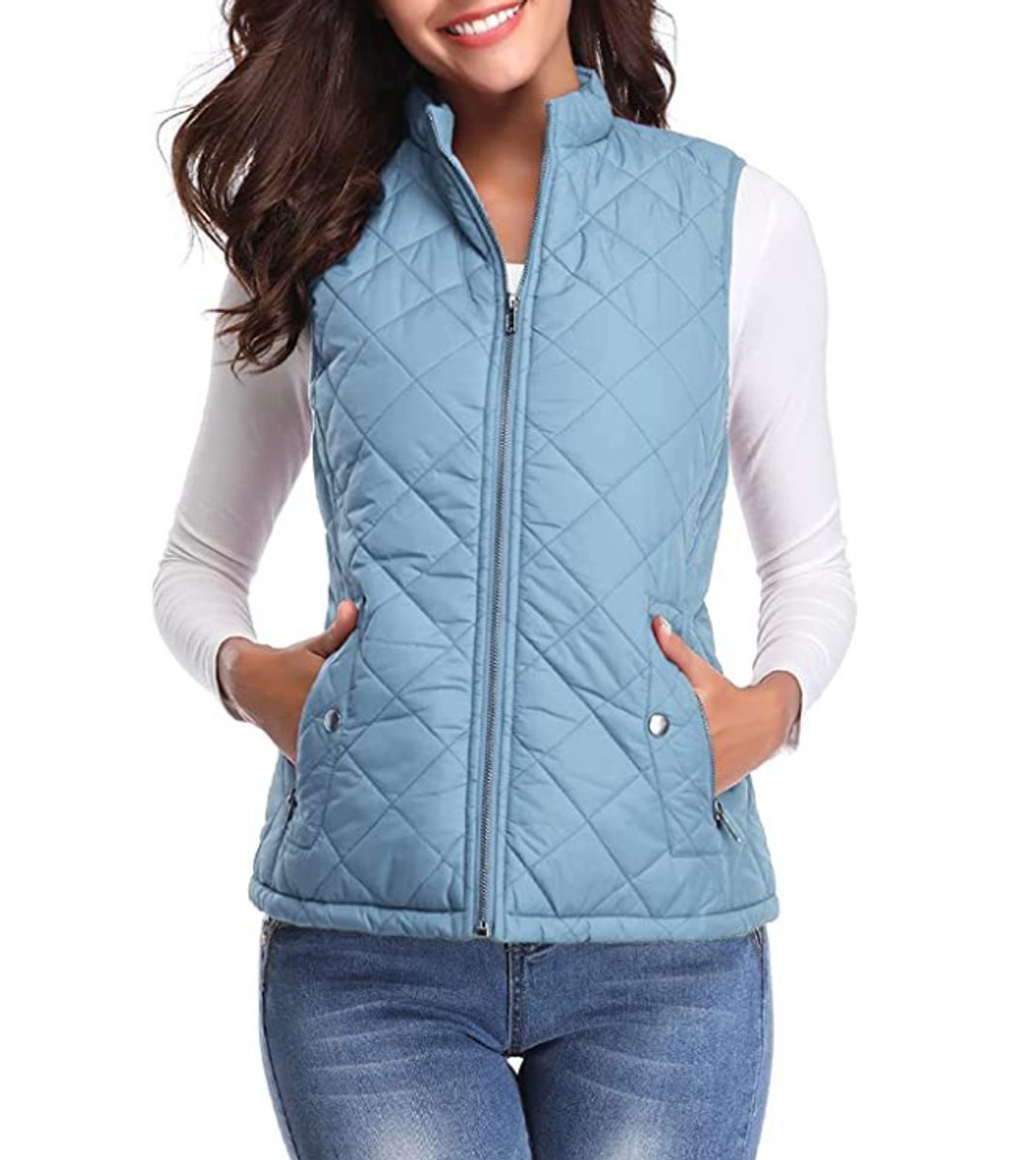 Anna | Dames Gewatteerde Puffer Vest Mouwloze Ritssluiting Lichtgewicht