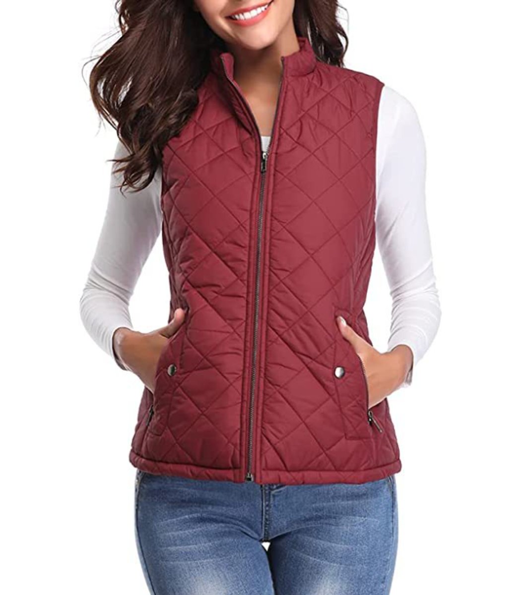 Anna | Dames Gewatteerde Puffer Vest Mouwloze Ritssluiting Lichtgewicht