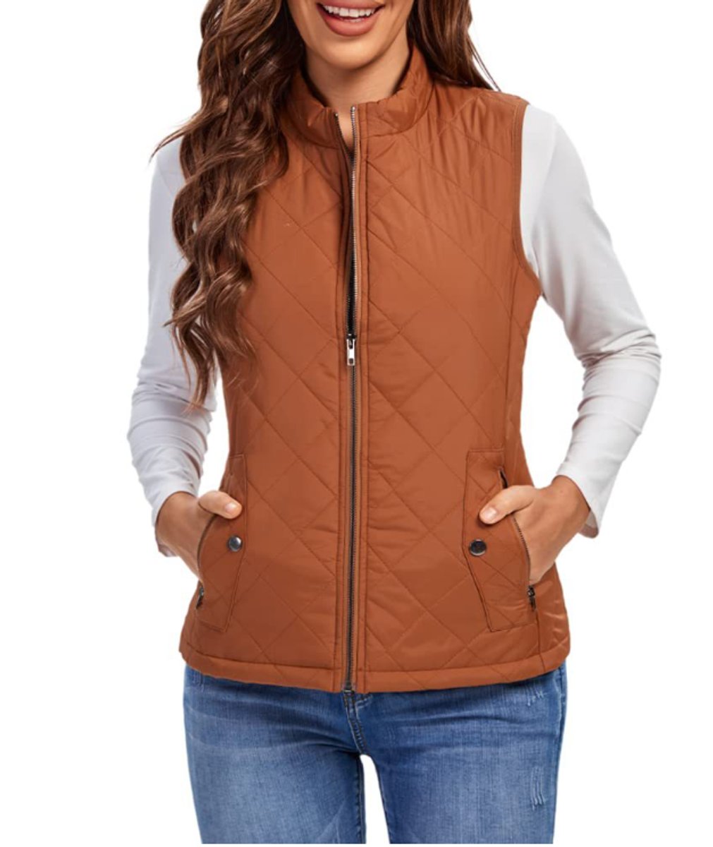 Anna | Dames Gewatteerde Puffer Vest Mouwloze Ritssluiting Lichtgewicht