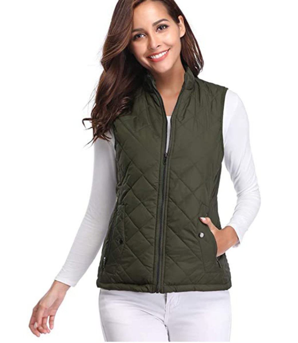Anna | Dames Gewatteerde Puffer Vest Mouwloze Ritssluiting Lichtgewicht