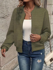 Mila | Dames Gewatteerde Zip-Up Bomber Jacket Lichtgewicht Gestructureerd