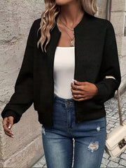 Mila | Dames Gewatteerde Zip-Up Bomber Jacket Lichtgewicht Gestructureerd