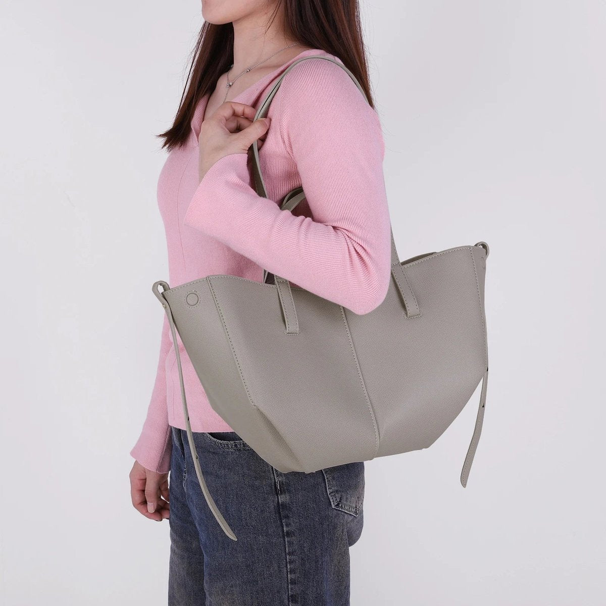 Nina | Dames Grote Vintage Kunstleren Schouder Tote Bag