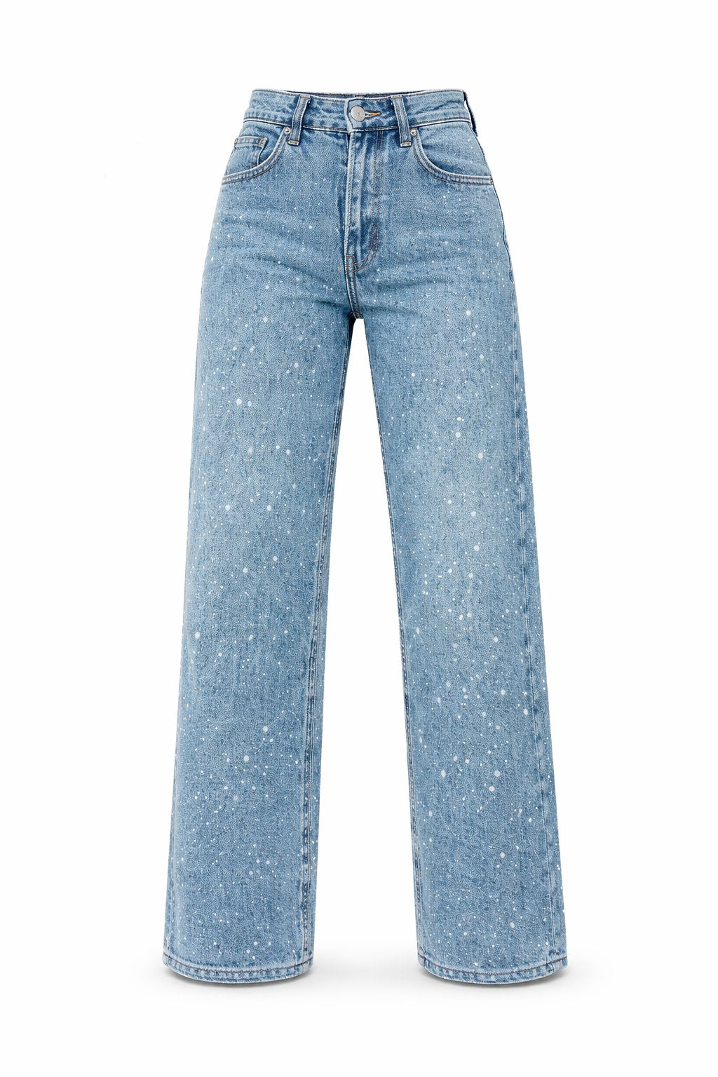 Olivia | Dames High Waist Rechte Glitter Jeans