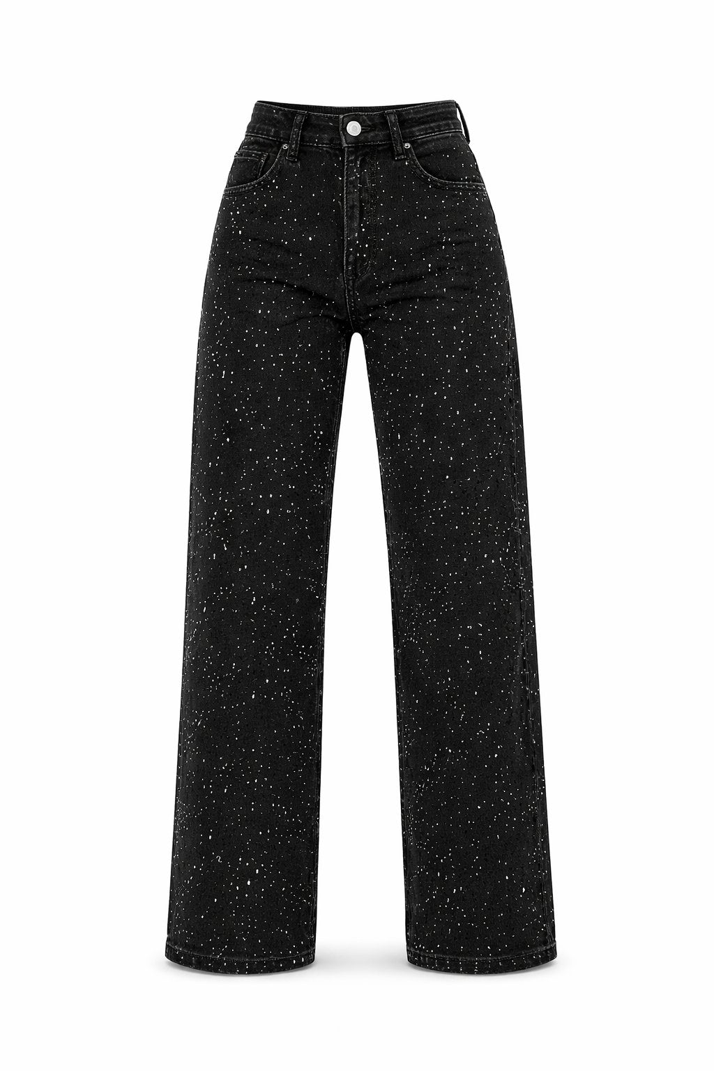 Olivia | Dames High Waist Rechte Glitter Jeans