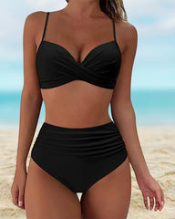 Yara | Dames Hoge Taille Bloemenprint Bikiniset