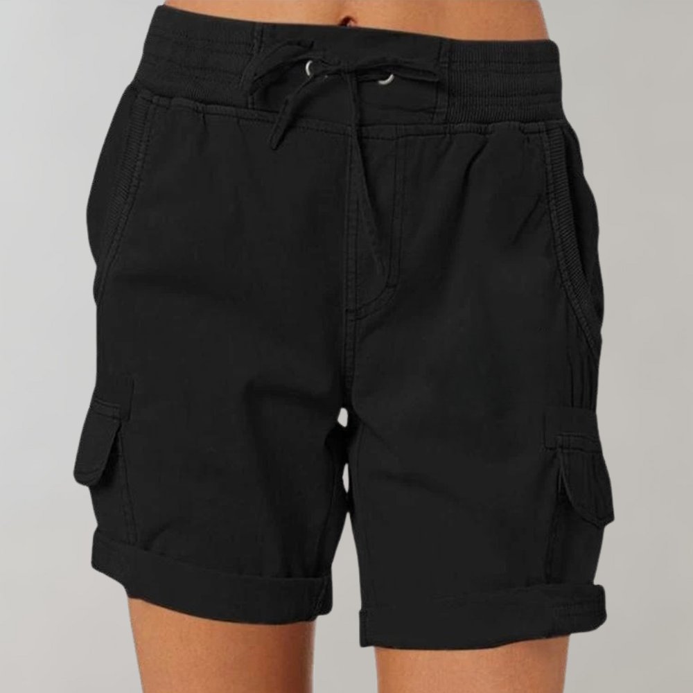Anna | Dames Hoge Taille Cargo Shorts met Trekkoord