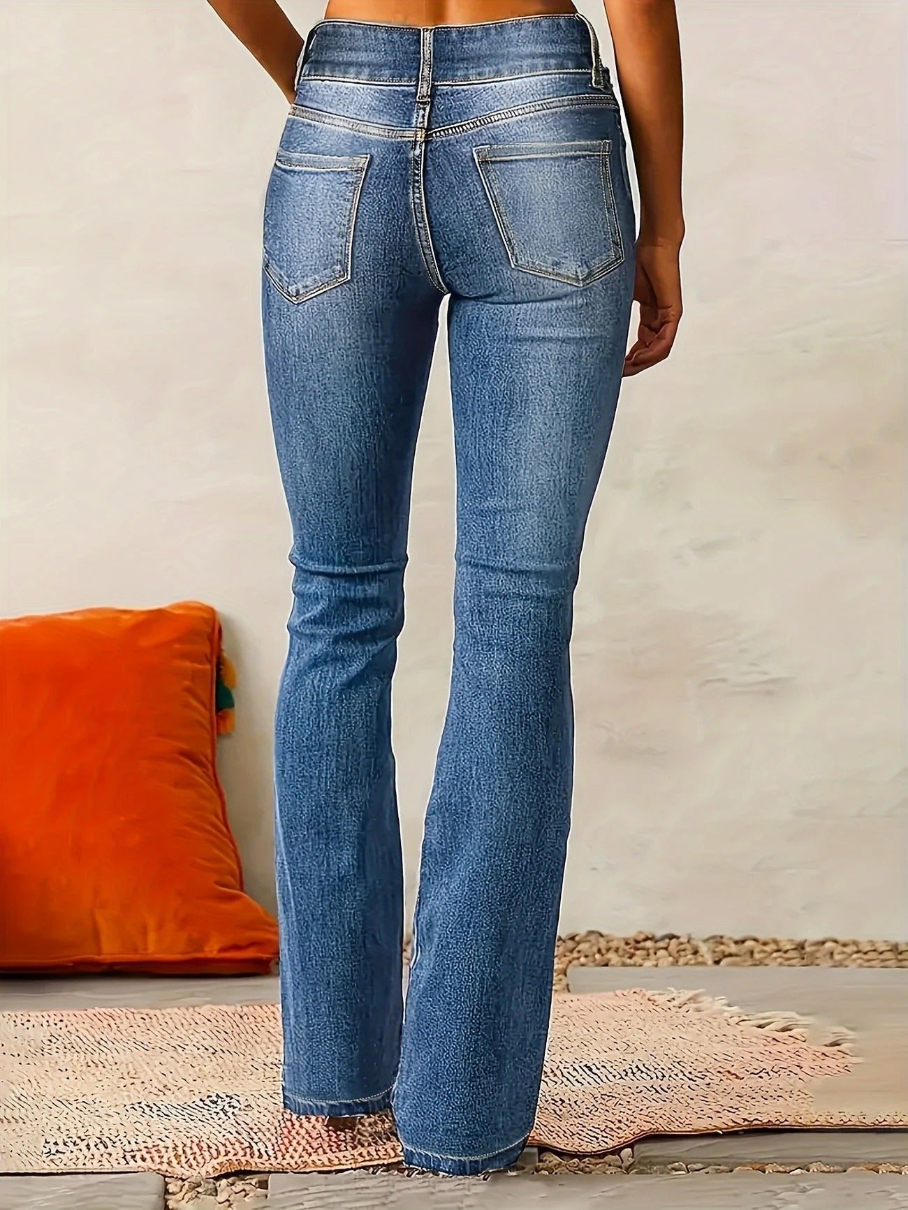 Anna | Dames Hoge Taille Flared Denim Jeans Sculpted Fit