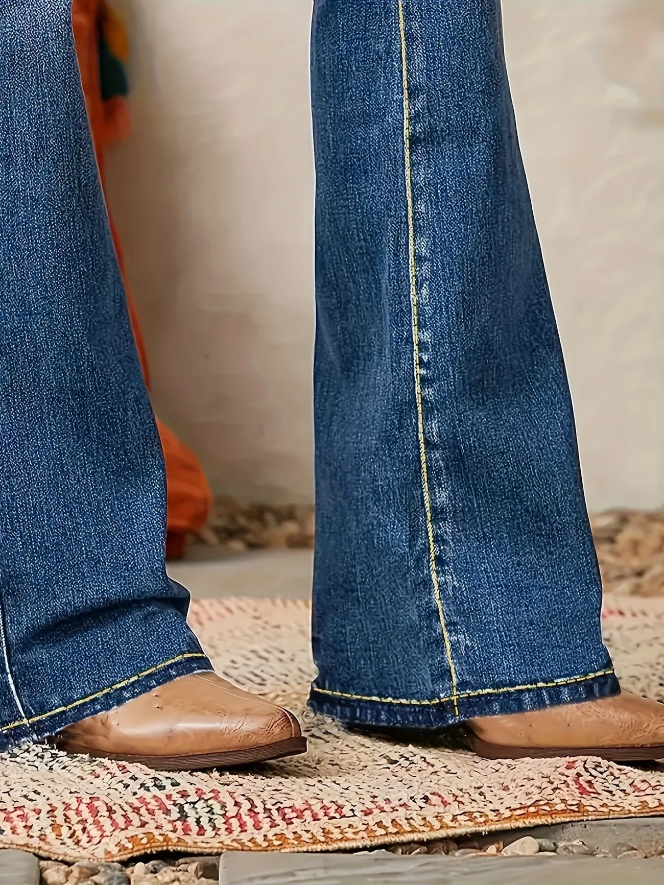 Anna | Dames Hoge Taille Flared Denim Jeans Sculpted Fit