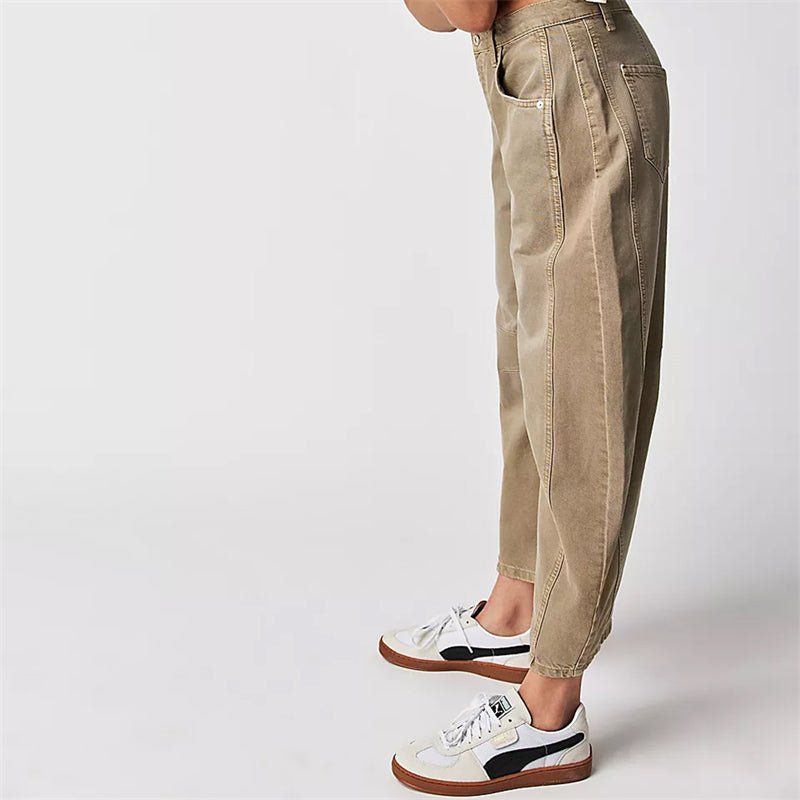 Sara | Dames Hoge Taille Wide-Leg Barrel Jeans Relaxed Fit