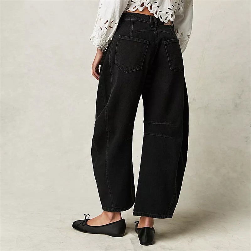 Sara | Dames Hoge Taille Wide-Leg Barrel Jeans Relaxed Fit