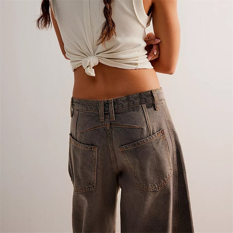 Sara | Dames Hoge Taille Wide-Leg Barrel Jeans Relaxed Fit