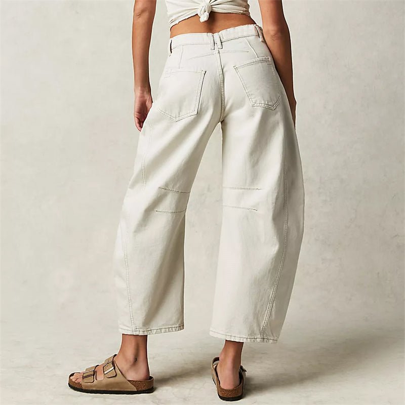 Sara | Dames Hoge Taille Wide-Leg Barrel Jeans Relaxed Fit