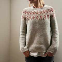 Anna | Dames Ijslandse Knit Sweater Ronde Hals Relaxed Fit
