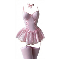 Lotte | Dames Kanten Bustier Teddy met Jarretelbandjes