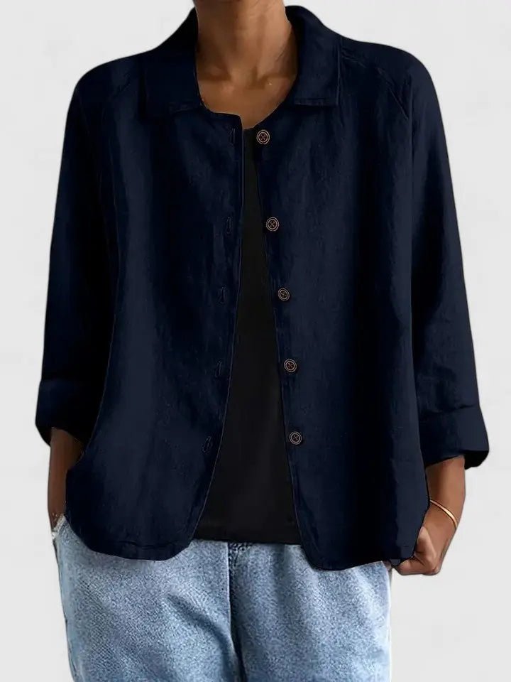 Julia | Dames Katoenen Lichtgewicht Knoop Blazer