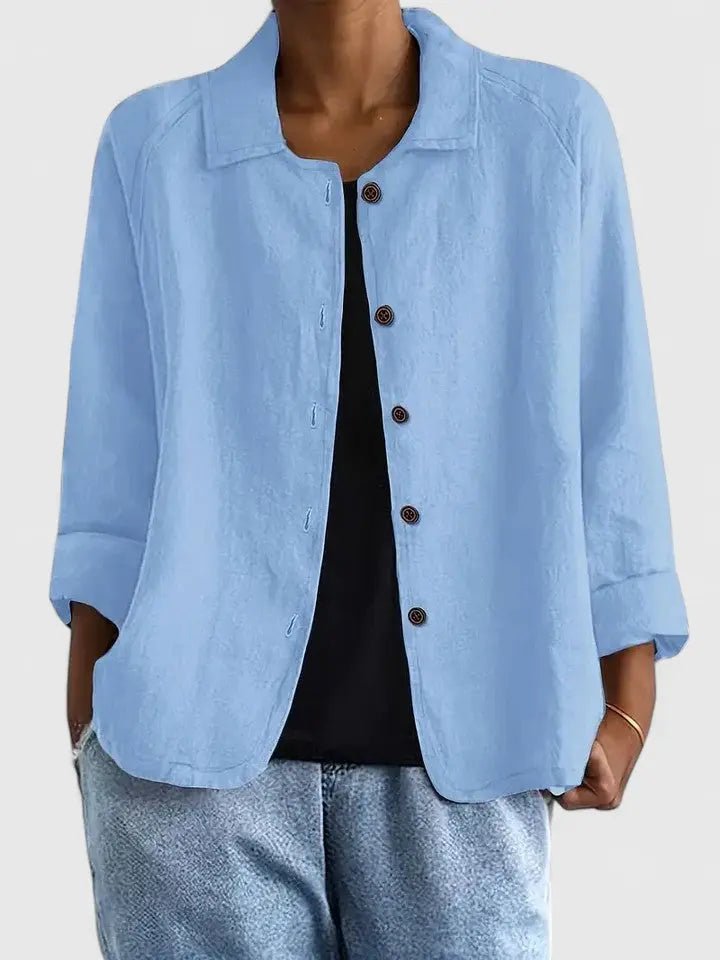 Julia | Dames Katoenen Lichtgewicht Knoop Blazer