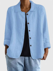 Julia | Dames Katoenen Lichtgewicht Knoop Blazer