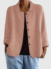 Julia | Dames Katoenen Lichtgewicht Knoop Blazer