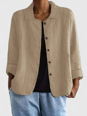 Julia | Dames Katoenen Lichtgewicht Knoop Blazer