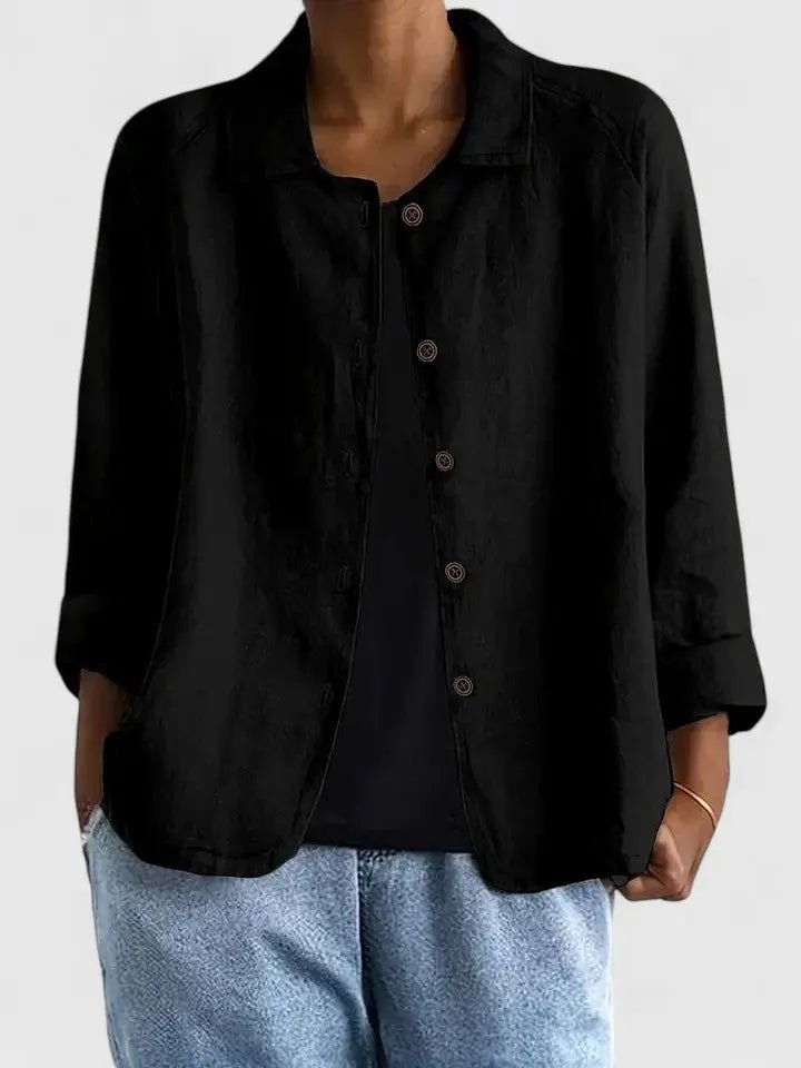 Julia | Dames Katoenen Lichtgewicht Knoop Blazer