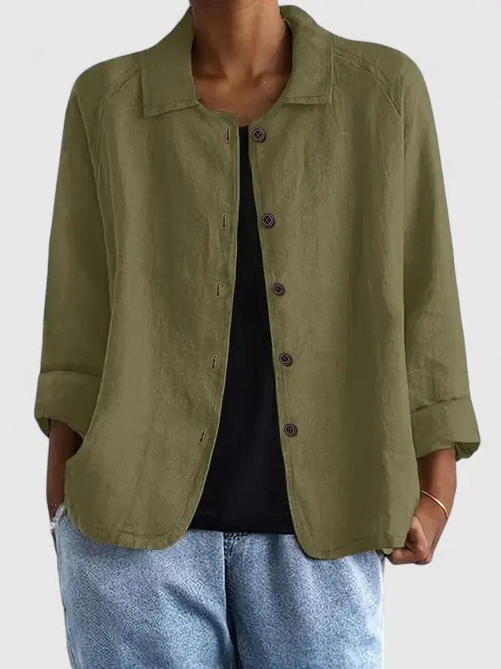 Julia | Dames Katoenen Lichtgewicht Knoop Blazer