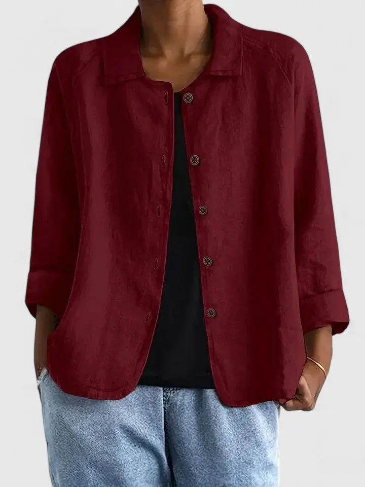 Julia | Dames Katoenen Lichtgewicht Knoop Blazer