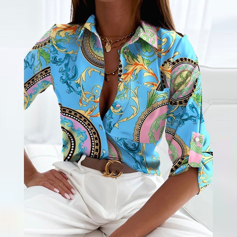 Nina | Dames Klassieke Kraag Polyester Blouse