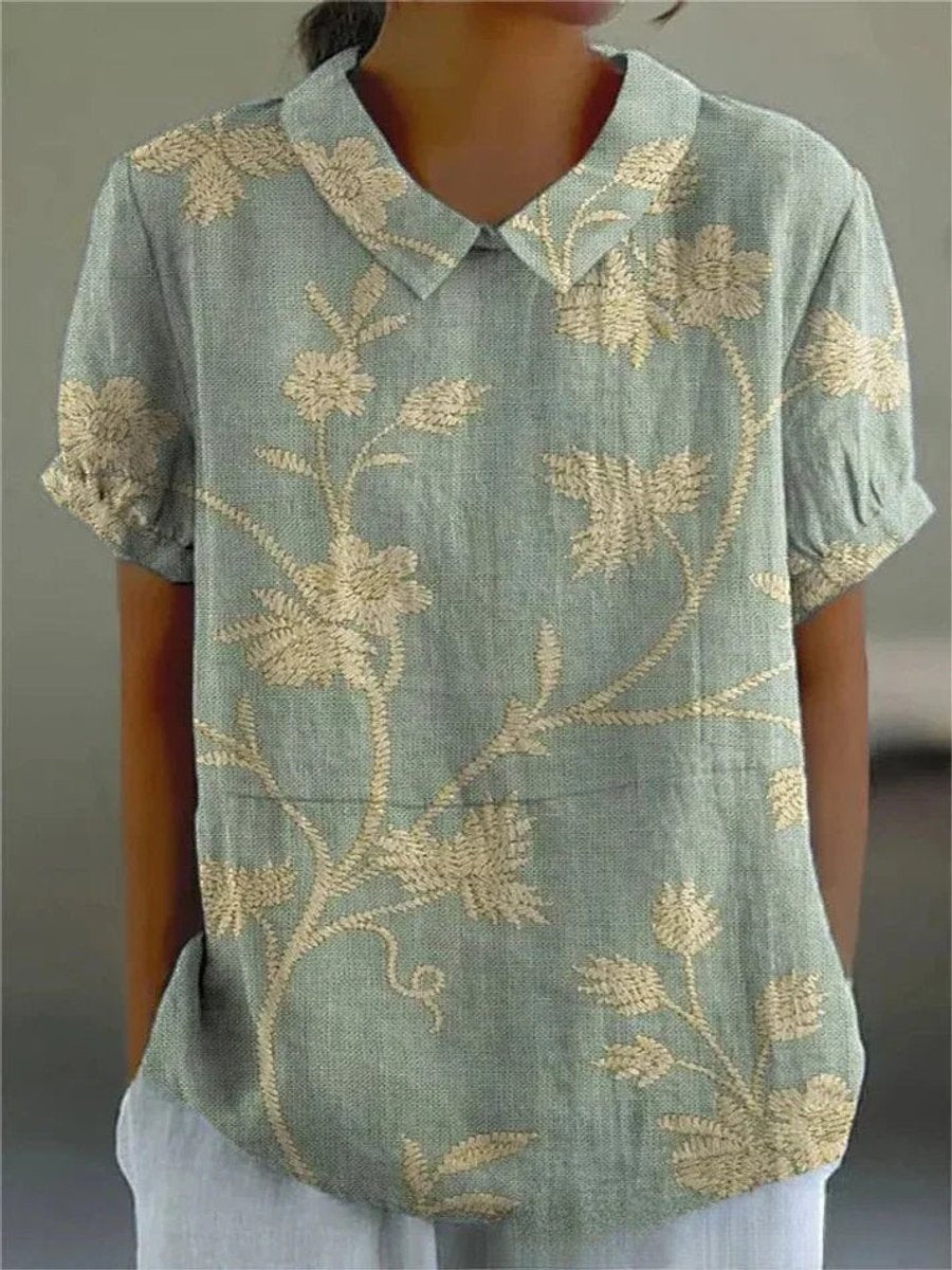 Sophie | Dames Korte Mouw Bloemenprint Casual Blouse