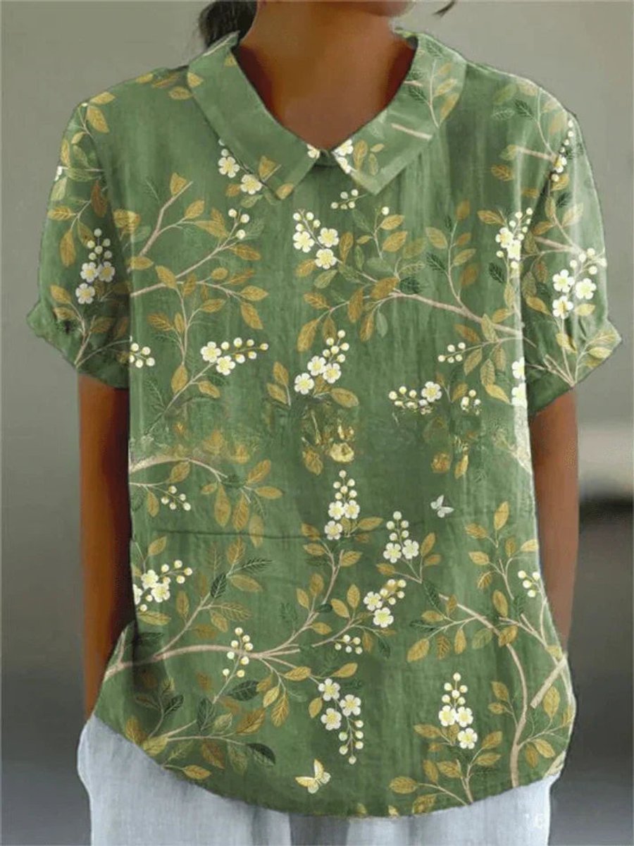 Sophie | Dames Korte Mouw Bloemenprint Casual Blouse