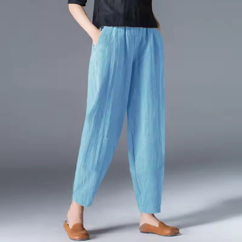 Tessa | Dames Lichtgewicht Zomer Broek met Elastische Taille