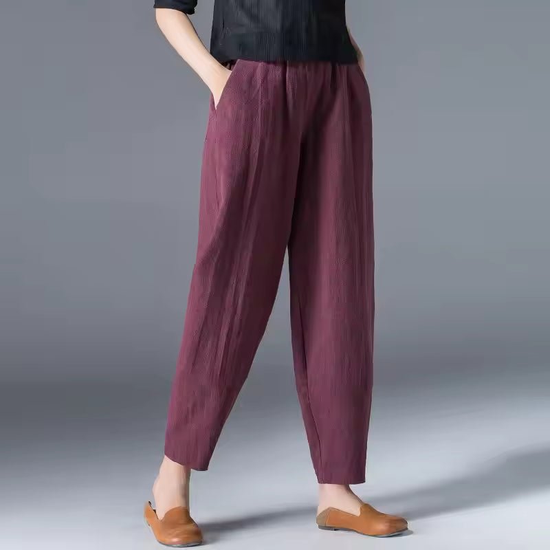Tessa | Dames Lichtgewicht Zomer Broek met Elastische Taille