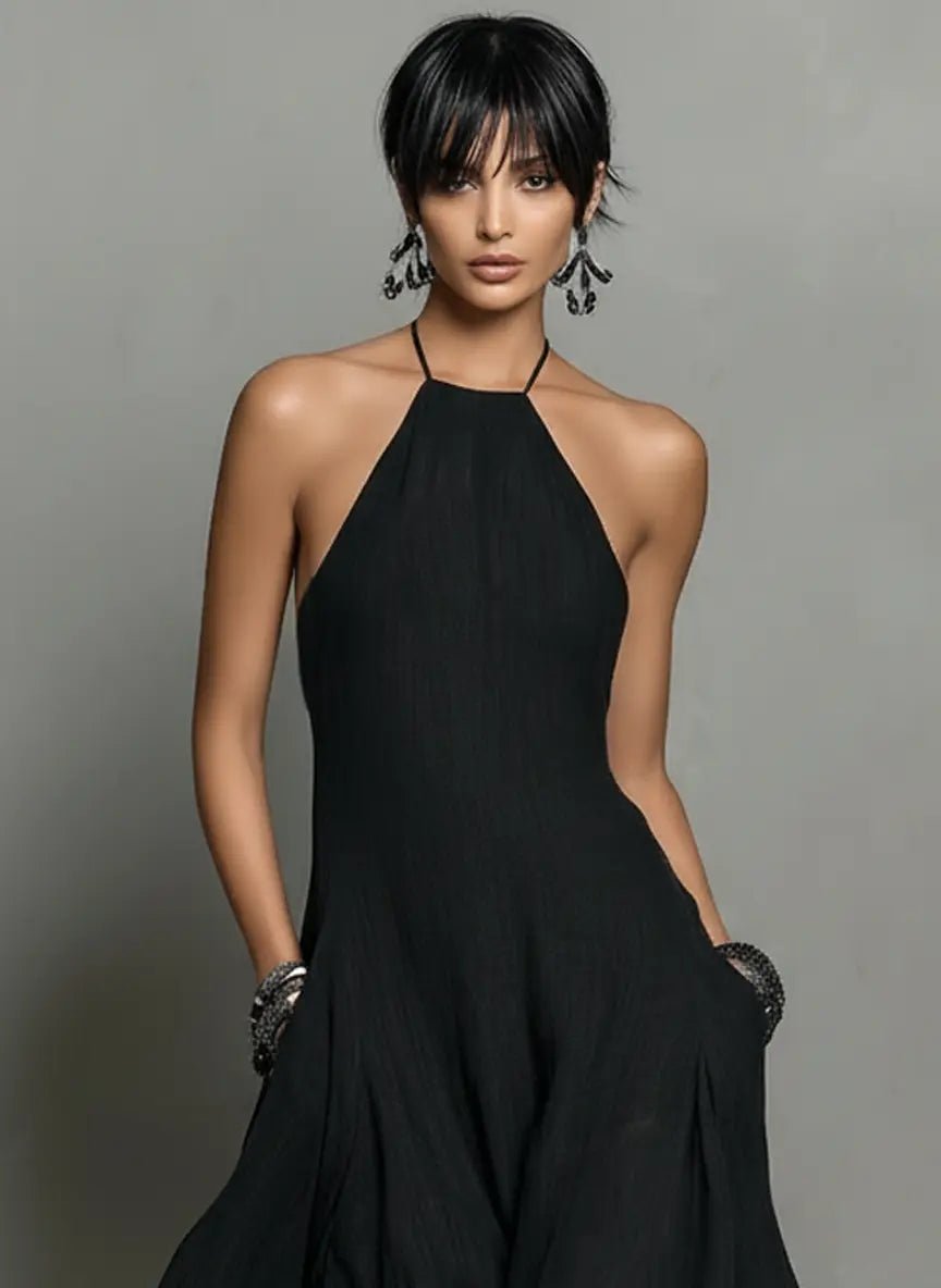 Femke | Dames Linnen Halter Maxi Jurk