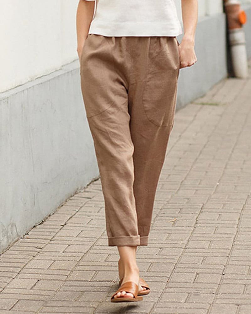 Sophie | Dames Linnen Relaxed-Fit Harem Broek