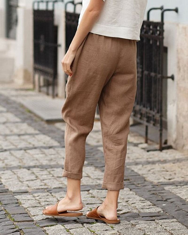 Sophie | Dames Linnen Relaxed-Fit Harem Broek