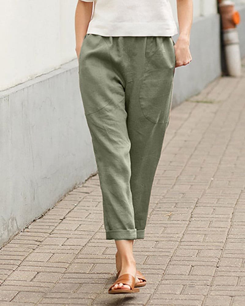 Sophie | Dames Linnen Relaxed-Fit Harem Broek