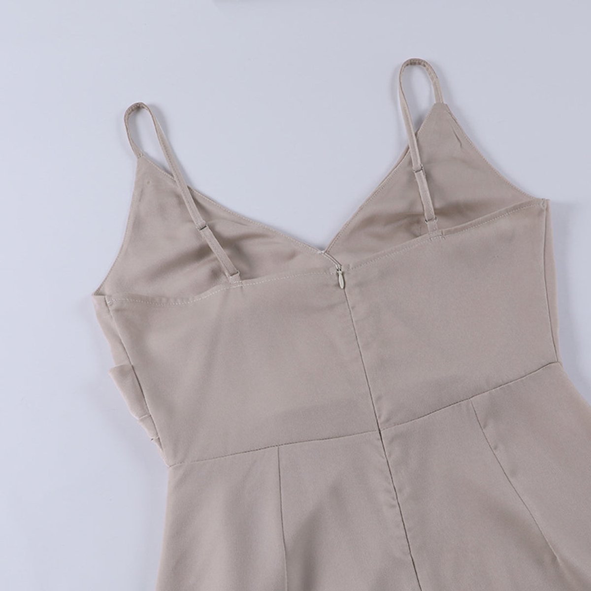 Nora | Dames Maxi Cocktail Party Dress Spaghettibandjes Diepe V-hals Zijsplit