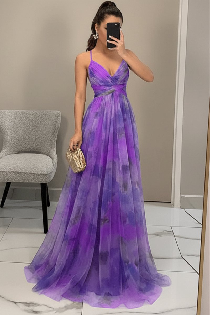 Sanne | Dames Mouwloze Bloemenprint Maxi Cocktail Dress A-Lijn