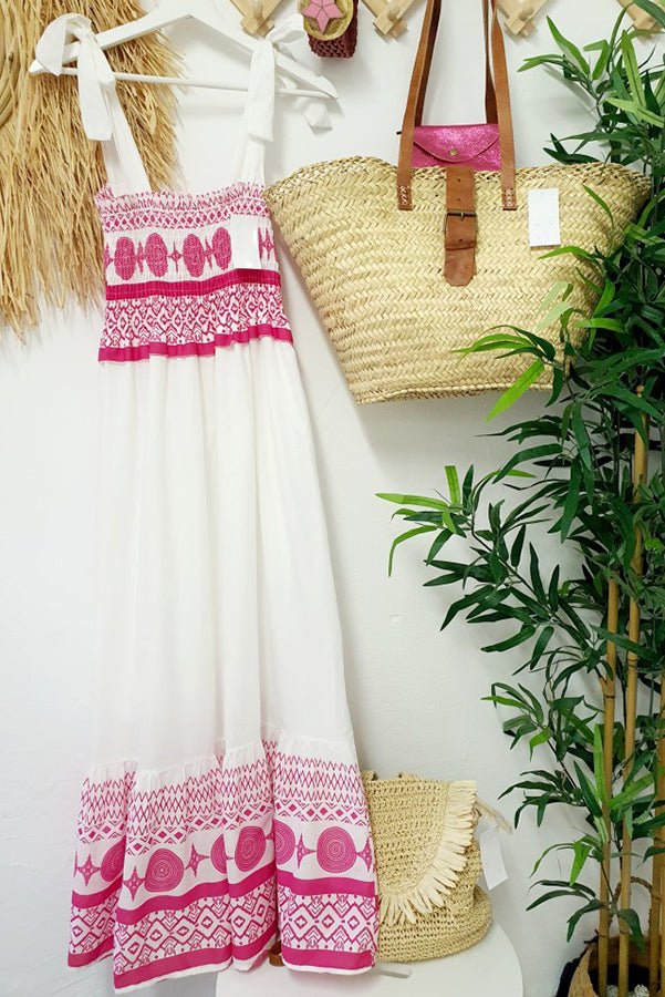 Tessa | Dames Mouwloze Maxi-jurk Vierkante Hals Vetersluiting Bohemian Print