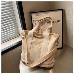 Nora | Dames Multifunctionele Canvas Tote Bag Verstelbare Schouderriem