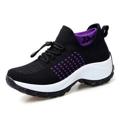 Eva | Dames Orthopedische Gedempt Vetersluiting Platform Sneakers