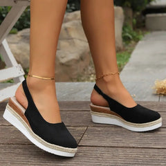 Nina | Dames Orthopedische Plateau Slip-On Sandalen