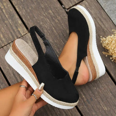 Nina | Dames Orthopedische Plateau Slip-On Sandalen